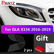 2Pcs Car Headlight Protective Film For Mercedes Benz X156 GLA 220 200 260 Black TPU Sticker Transpar