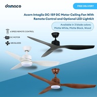 Acorn Intaglio DC-159 DC Motor Ceiling Fan With Remote Control and Optional LED Lightkit