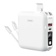 REMAX RPP-20 เพาเวอร์แบงค์ 15000mAh แบตเตอรี่สำรอง ปลั๊กและแบตพร้อมสายชาร์จในตัวเดียว ที่ชาร์จเร็วTy