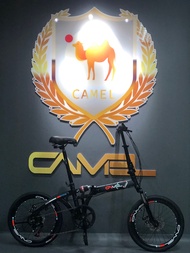 [SINGAPORE OFFICIAL SHOP ]CAMEL Foldable Bicycle with Disc Brake 7Speeds Shimano/ Authentic Camel bike/ 20inch Foldable bike/ Adults Foldable/folding bikes