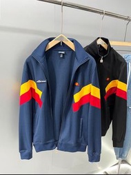 拼色絕了！Ellesse Navy/ Black Zip Sweatshirt  Bomber Jacket comfortable sportswear running Training fitne
