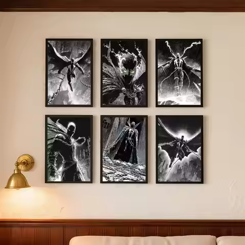 1PC Black and white retro Spawn Poster Self-adhesive Art Waterproof Paper Sticker Coffee House Bar R