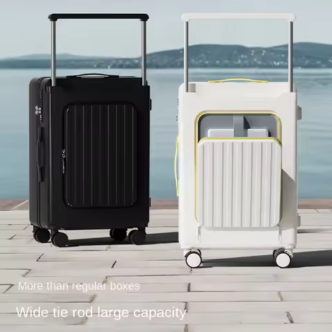 Multifunctional Wide-Body Suitcase 20–28 Inches Large Capacity Combination Lock Rear-Opening Trolley