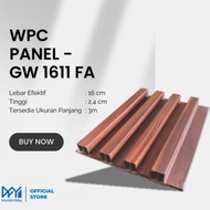 Golden Wood Wall Panel WPC Best Quality 3 meter*16cm Kisi Kisi Kayu  WPC Wall Panel Dekorasi Dinding
