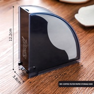 Bincoo กระดาษกรอง V01ฟิลเตอร์ขึ้นรูปพัดลม V60กล่องเก็บกระดาษที่กรองกาแฟกันฝุ่นที่วางกระดาษฟิลเตอร์เก