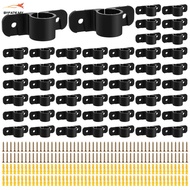 50 Pcs 1/2 Inch Pipe Clamps Plastic Pipe Support Suspension Clamp with Expansion Bolts for CPVC Tube
