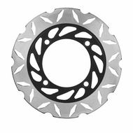 Gentlestore-Fast Ship Motorcycle Brake Disc, Stainless Steel Disc Rotor Black Silver  Replacement fo