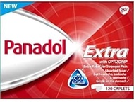 Panadol Extra Paracetamol with Optizorb, Strong & Tough Pain Relief, Migraine, Headache, Fever, 120 