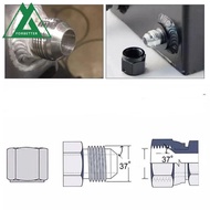 FORBETTER Straight Male Weld Fitting Adapter, Round Base Aluminum Silver Male Aluminium Weld, High Q