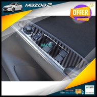 Mazda 2 Window Switch Panel Carbon Fiber Design DJ Sedan HB 2015 - 2024 Car Accessories Vacc Auto