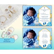 4R Baptismal Invitation Card (NO ENVELOPE)