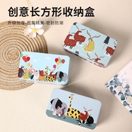 Cartoon Cartoon Mini Storage Tin Box Multifunctional Sub-Packing Box Rectangular Tin Box Sealed with