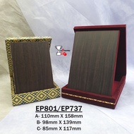 Plaque PLAK KAYU VELVET KOTAK SONGKET EP801/EP737/WB305 *