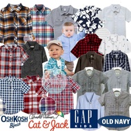 KEMEJA Size 3, 12, 18, 24 months - Branded Shirts for Baby Boys. Baby G@P, Old N@vy, OshK0sh, C** Ja