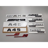 Mercedes Benz AMG logo a45 cla45 4 matic matt black star AMG fender Emblem W117 W176 W177 A35 CLA TU