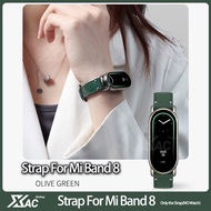 Original Strap for Xiaomi Mi Band 8 Bracelet Fashion Leather Replacement Wristband Miband 8 NFC Corr