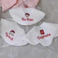 [Embroidered Name] Embroidered baby bibs, newborn baby bibs, baby bibs
