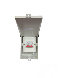 Nema 3R with Miniature Circuit Breaker 2Pole 3 Module Metal Enclosure ( Koten) Available in 80A 100A