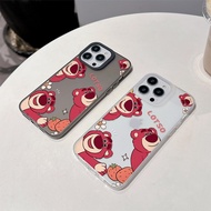 Three Strawberry Bears Casing Compatible for iPhone 15 14 13 12 11 Pro Max X Xr Xs Max 8 7 6 6s Plus SE xr xs Phantom Soft phone case