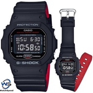 Casio G-Shock Black &amp; Red Heritage Color Series Watch DW5600HR-1D / DW-5600HR-1D
