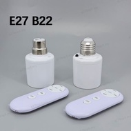 E27 or B22 Smart Light Bulb Socket AC 110V 220V Wireless Remote Timer Switch 8M ON Off Lamp Holder  