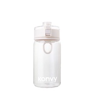 Konvy Transparent Protable Water Bottle # Pink / # White