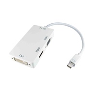 3 In 1 Thunderbolt Mini Display Port DP To HDMI VGA DVI Adapter Cable For Mac
