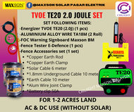 Crilight COMPLETE SET PAGAR ELEKTRIK 1 HINGGA 2 EKAR / TVOE TE20 2.0J / AC DAN DC / ALUMINIUM ALOY W