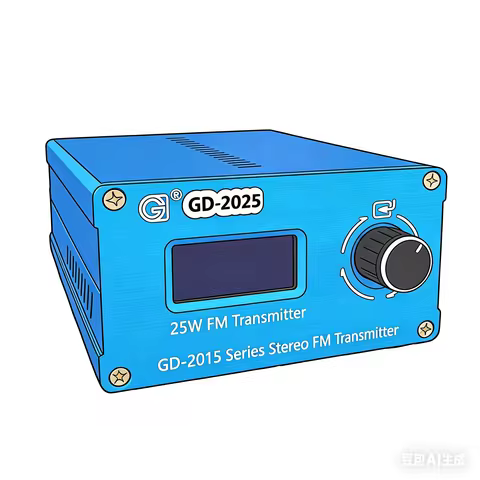 GD-2025 25W FM Transmitter FM Radio Station Radio Broadcast Transmitter QN chip 87.5-108Mhz
