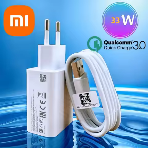Xiaomi Original 33W Charger Fast Charge QC 3.0 EU Adapter For Redmi 12 10C 13R 12R Note 8 Pro 9 9T P