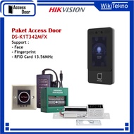 Hikvision DS-K1T342MFX Face Fingerprint Card Access Door Package - Glass Door