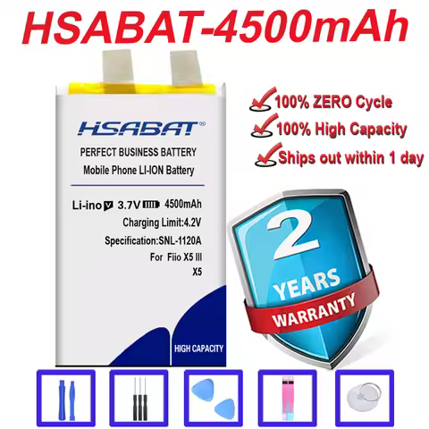 Top Brand 100% New 4500mAh Battery for Fiio X5 III Gen 3 Player in stock