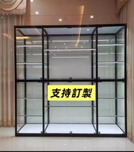 訂製玻璃展示櫃 手辦展示櫃 玩具防塵玻璃櫃glass display cabinet#鋼化玻璃