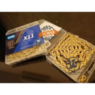 KMC X11 GOLD/SILVER Chain with Connector 116L 11s  MTB /ROAD/Folding bike