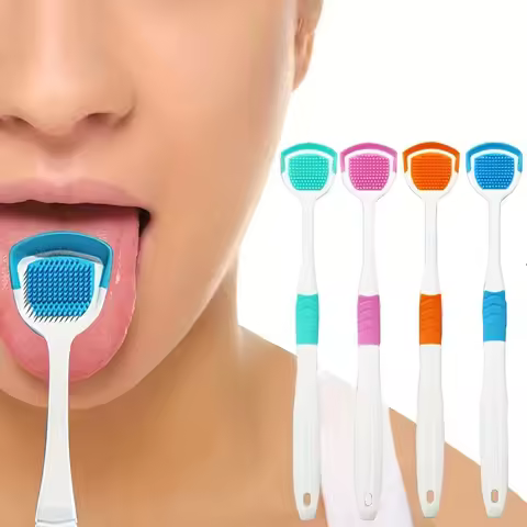 Tongue Scraper Reduce Bad Breath For Oral Care,Tongue Cleaners,Tongue Cleaning Adults Tools Soft Hai