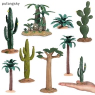 pufangsky 1Pcs Simulated Coconut Palm Tree Model Breadfruit Baobab Cacti Stump Realistic Animal Farm