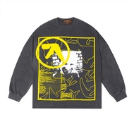 APHEX TWIN TSHIRT LONGSLEEVE BLACK BLEACH