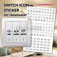 Minimalist Switch Icon Sticker / Electric Electrical Waterproof Label / Suis Icon Elektrik / Sticker