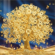 15v 5D DIY Diamond Painting Money Tree Diamond mosaic Embroidery Golden Coin Tree Pattern Cros uAU