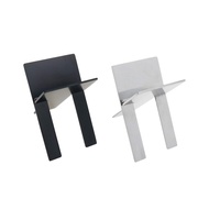 LC LICTOP 2PCS Stainless Steel Cigar Holder Portable Adjustable Mini Folding Cigar Rack (Black & Ste