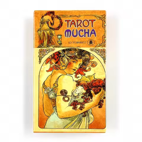 Mucha Tarot Deck 78 Cards Alphonse Mucha Art Vintage Divination Cards Spiritual Fortune Telling Taro
