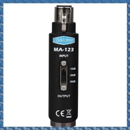 (WUSG) Mic Switchable Attenuator Mic Amplifier R 3-Pin XLR Connector 3-Level Adjustable Metal Housin