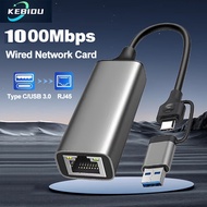 1000Mbps,2.5G USB3.0 Type CRJ45,,MacBook iPadLAN  Penyesuai Ethernet Berwayar 1000Mbps 2.5G USB3.0 J