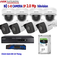 Bộ camera IP 2.0Mp nguồn POE hikvision chính hãng Bảo hành 2 Năm (H12 )