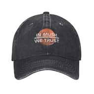 In Musk We Trust Elon Musk Space X Mars Exploration Tesla Nasa Versatile Adjustable Denim Hat With C