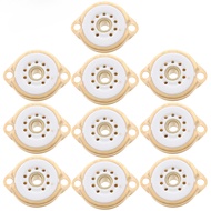 Chassis Mount 9pin Ceramic Vacuum Tube Socket Base FOR 12AX7 ECC82 6922 EL84 6DJ8 12AU7 12AT7 Hifi A