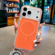 Cosmic Orange Magnetic Phone Case for IPhone 17 Pro Max 17 Air 16 Pro Max 16 Pro 17 Pro 17 16 Hard P