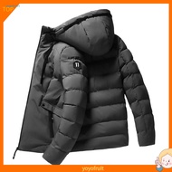 YOF  Versatile Cotton Coat Men Winter Jacket Men's Winter Hooded Down Jacket Warm Windproof Waterproof