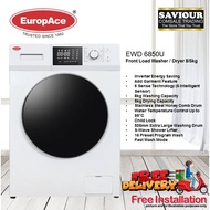 EUROPACE EWD 6850U 2 in 1 Front Load Washer / Dryer 8/5kg - 3 Ticks