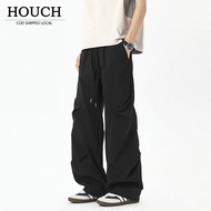 HOUCH COD Men Cargo Pants - Regular Fit - Seluar Cargo Pants Straight Cut Trousers